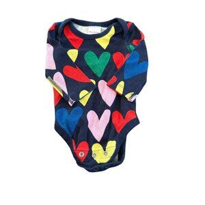 Hanna Andersson Organic Hearts Bodysuit Size 50